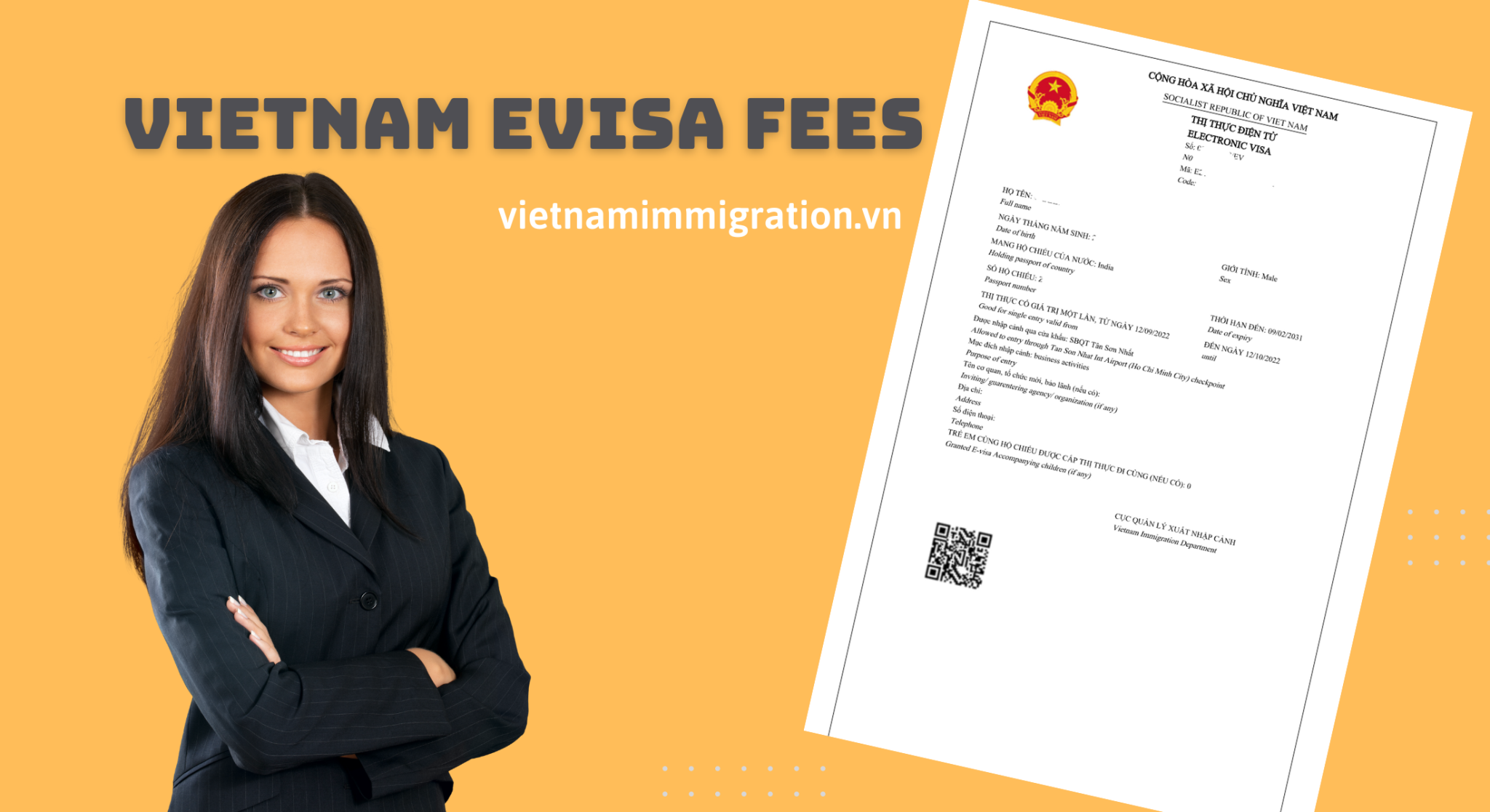 2023 Vietnam visa fees Evisa; Landing visa vietnamvisa.in