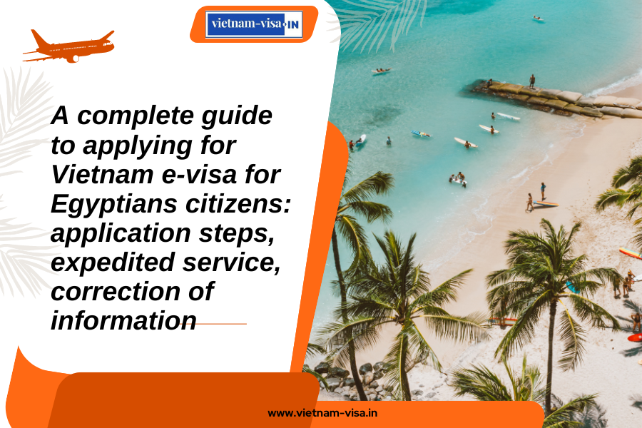 A complete guide to applying for Vietnam e-visa for Egyptians citizens: application steps, expedited service, correction of information