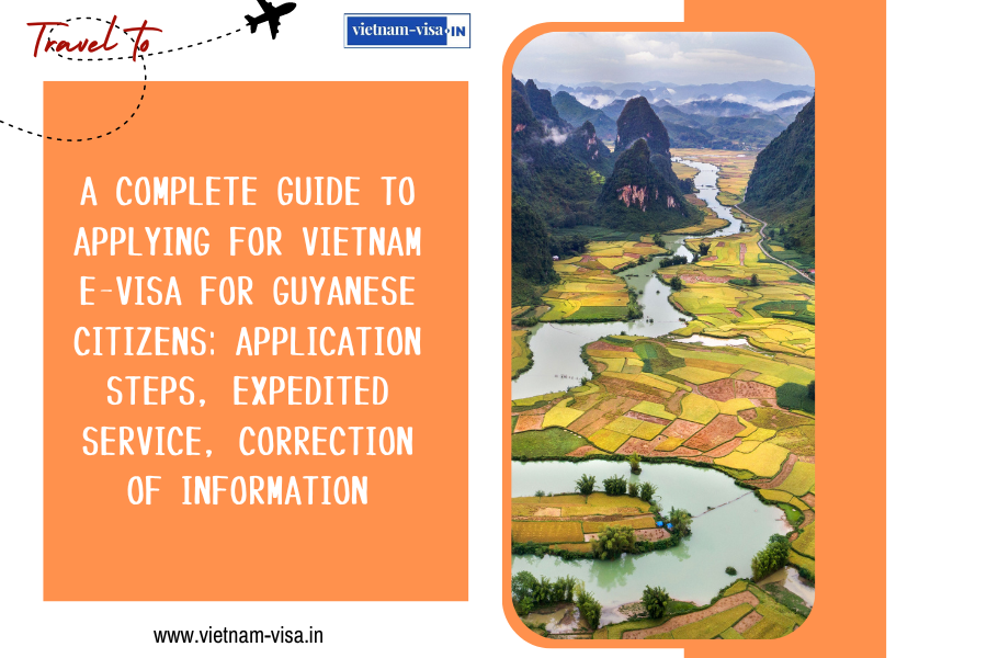 A complete guide to applying for Vietnam e-visa for Guyanese citizens: application steps, expedited service, correction of information