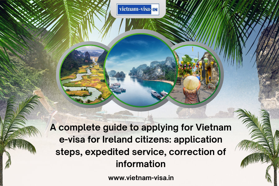 A complete guide to applying for Vietnam e-visa for Ireland citizens: application steps, expedited service, correction of information