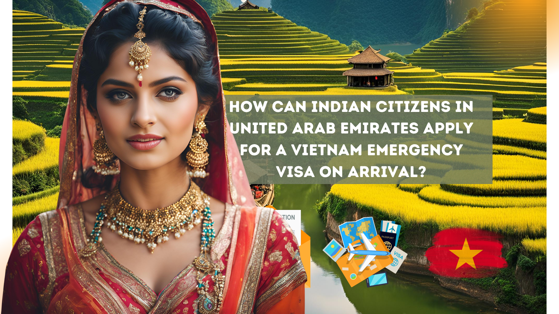 How can Indian citizens in United Arab Emirates apply for a Vietnam emergency visa on arrival?