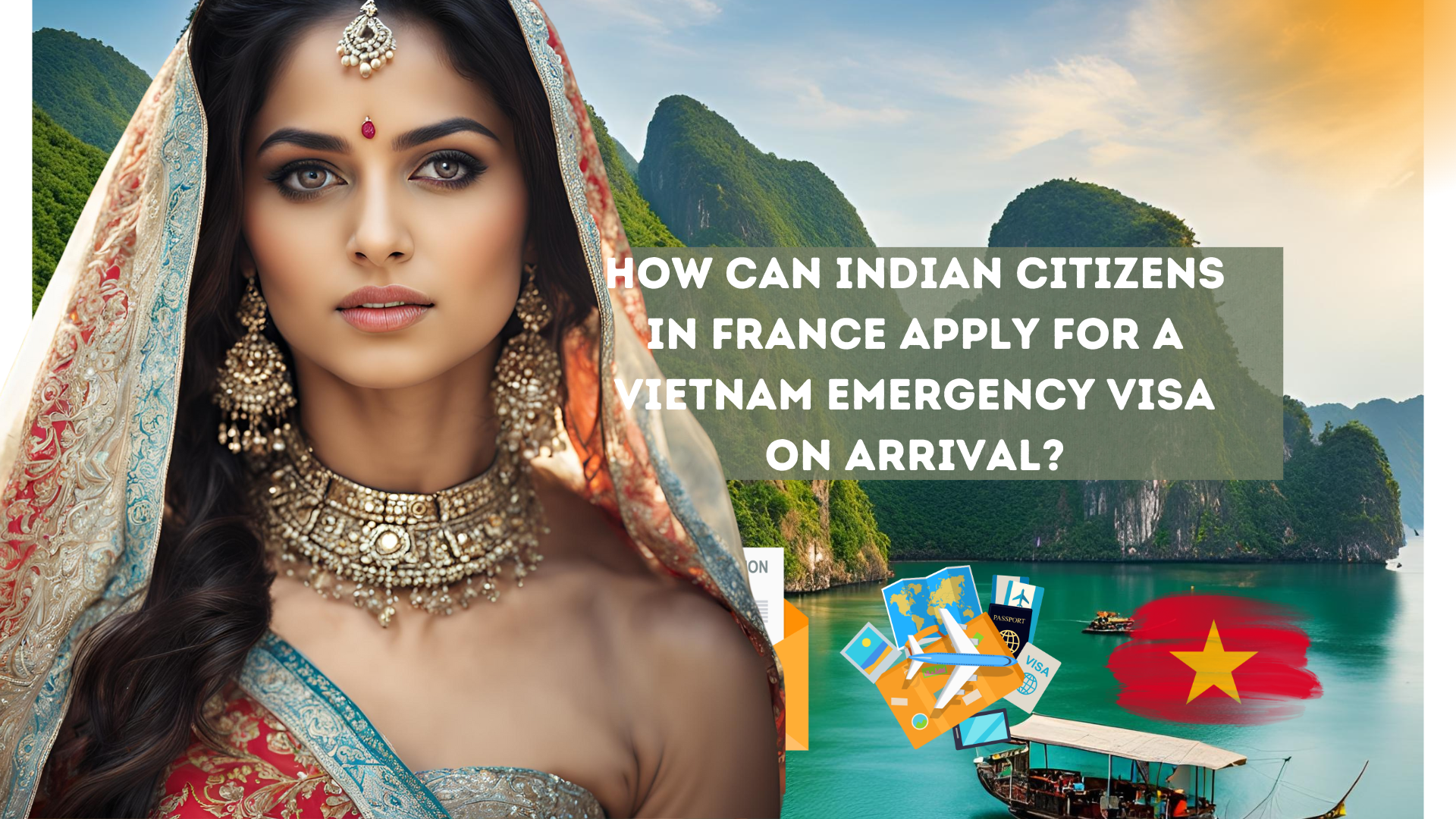 How can Indian citizens in France apply for a Vietnam emergency visa on arrival?