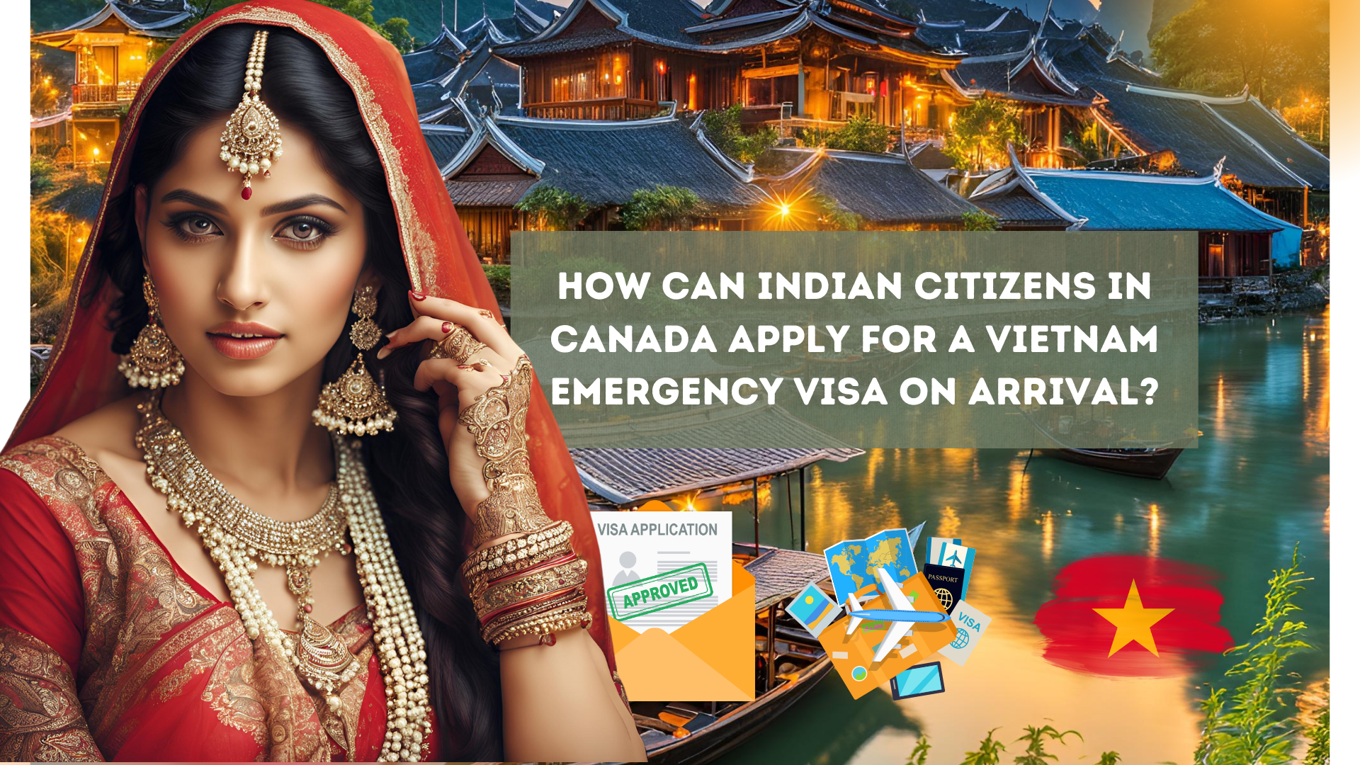 How can Indian citizens in Canada apply for a Vietnam emergency visa on arrival?