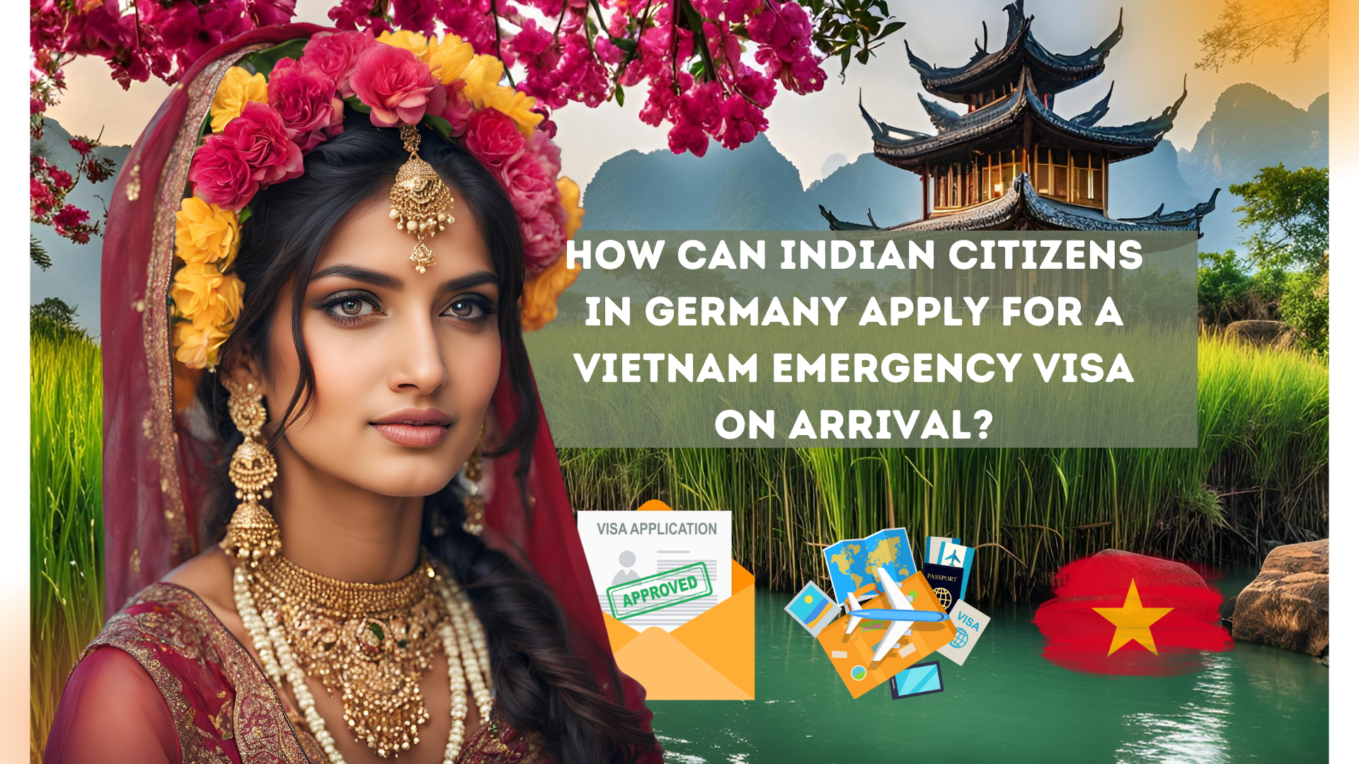 How can Indian citizens in Germany apply for a Vietnam emergency visa on arrival?