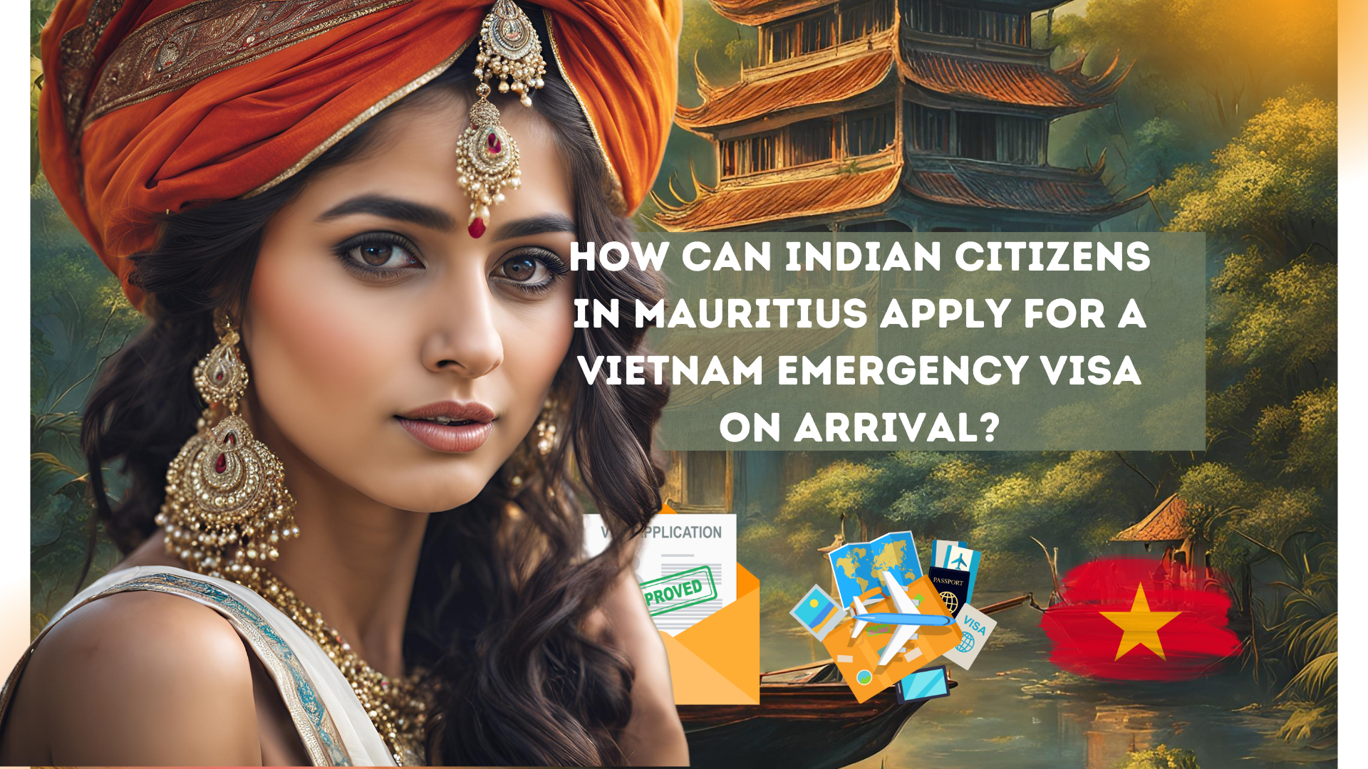 How can Indian citizens in Mauritius apply for a Vietnam emergency visa on arrival?