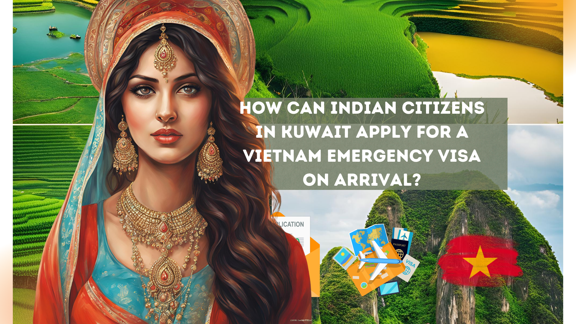 How can Indian citizens in Kuwait apply for a Vietnam emergency visa on arrival?