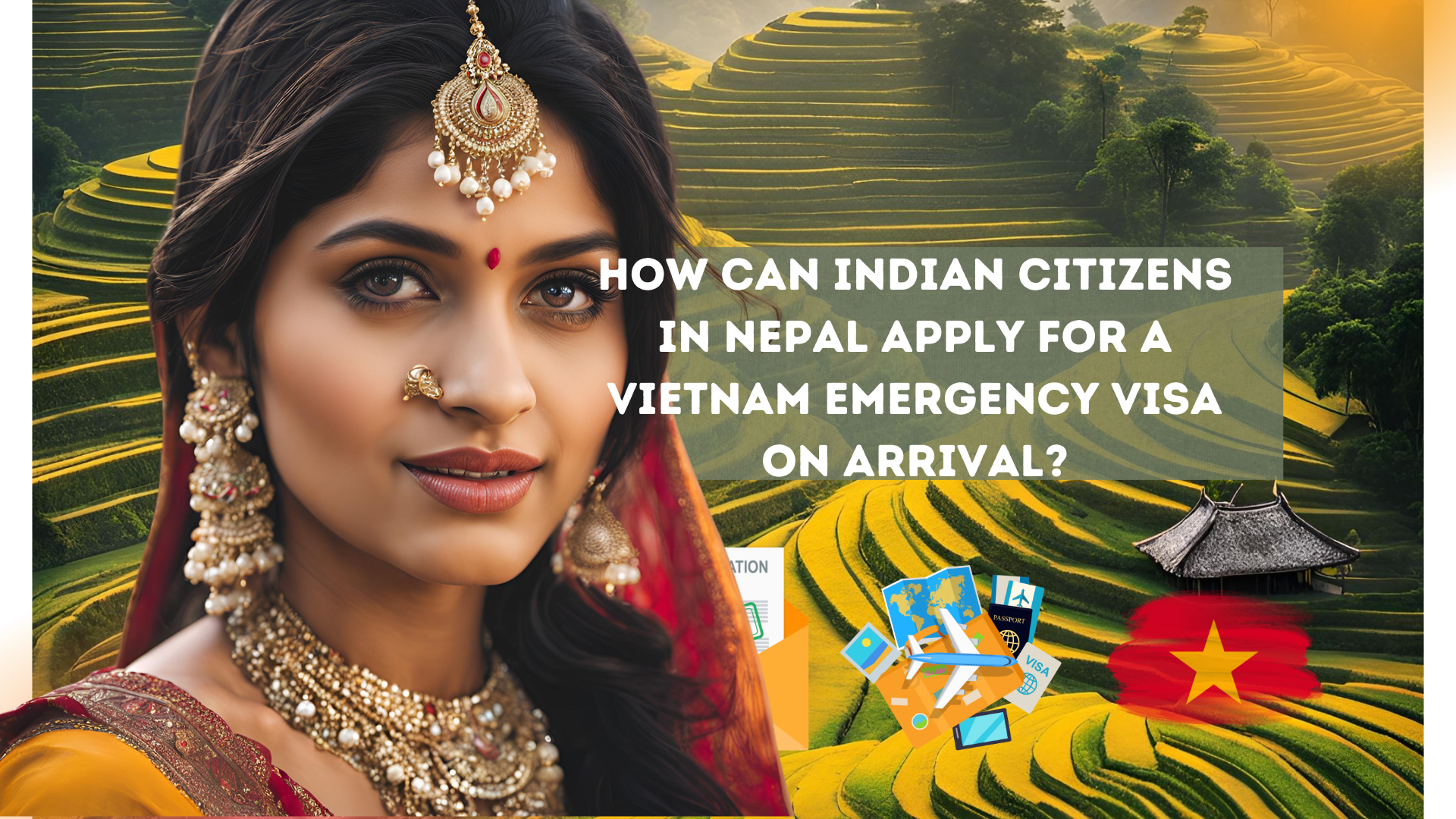 How can Indian citizens in Nepal apply for a Vietnam emergency visa on arrival?