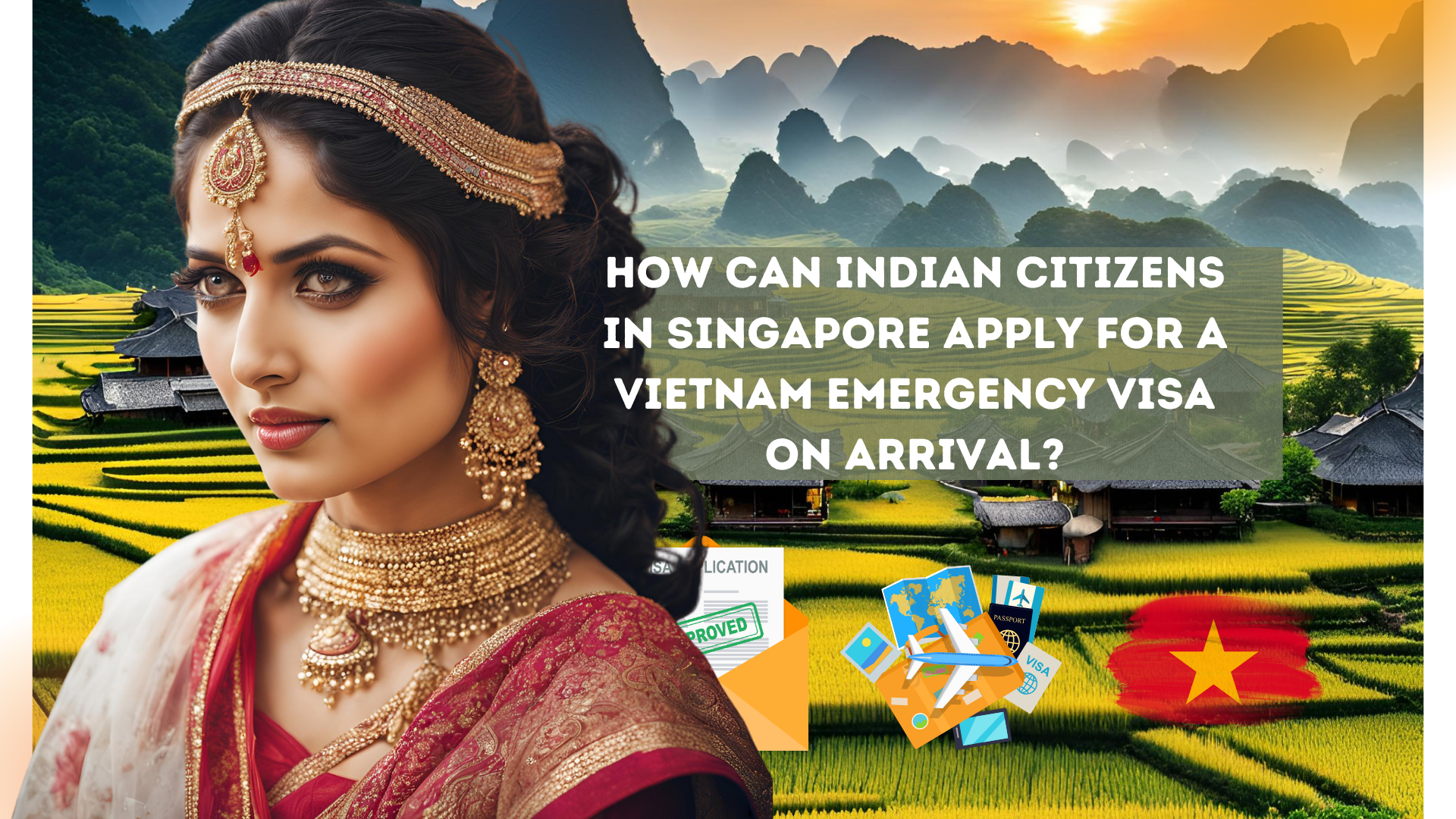 How can Indian citizens in Singapore apply for a Vietnam emergency visa on arrival?