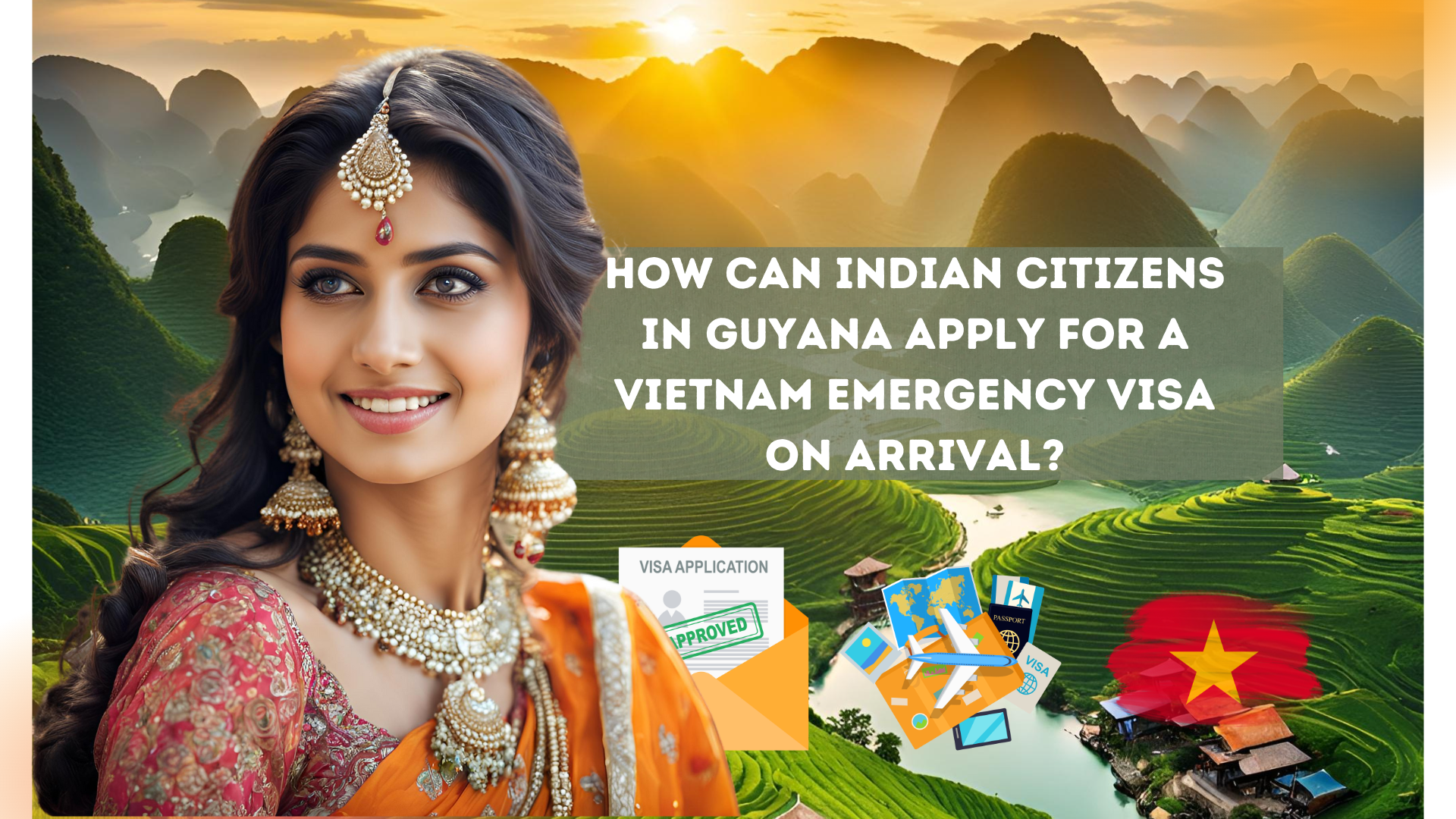 How can Indian citizens in Guyana apply for a Vietnam emergency visa on arrival?