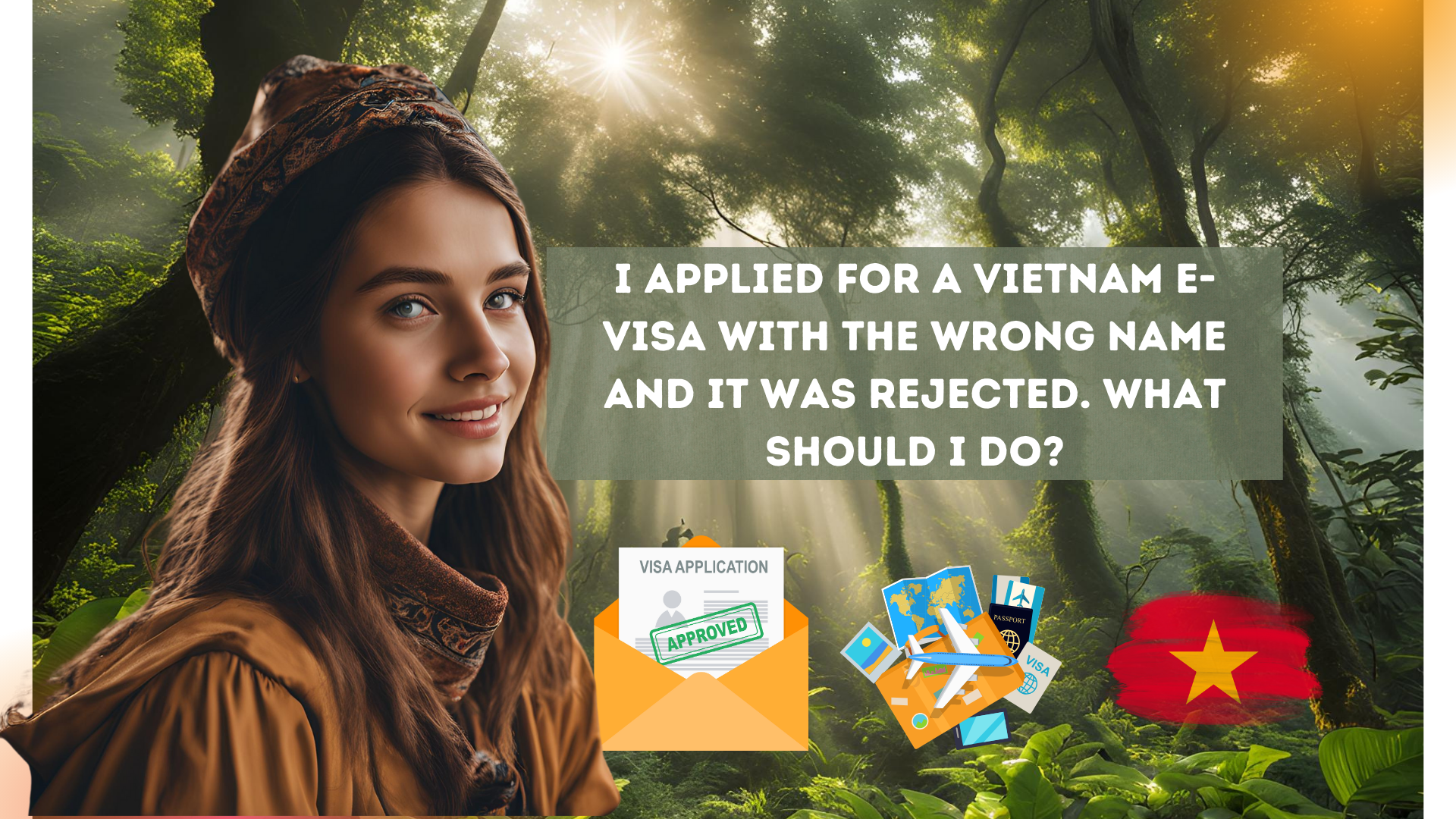 I applied for a Vietnam e-visa with the wrong name and it was rejected. What should I do?